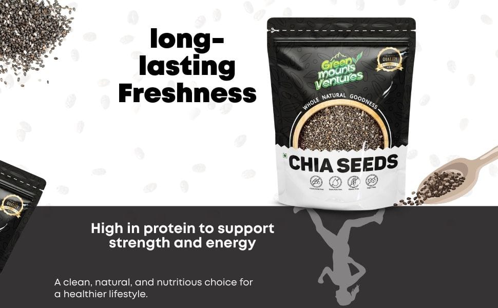 Organic Chia Seeds – Rich in Omega-3 & Fiber