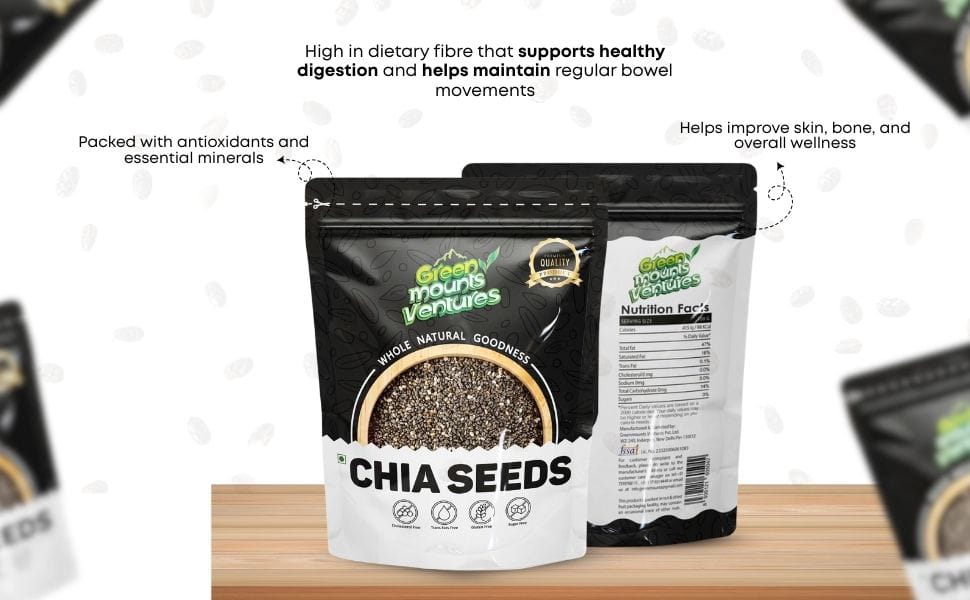 Organic Chia Seeds – Rich in Omega-3 & Fiber