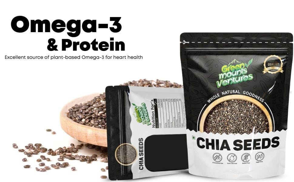 Organic Chia Seeds – Rich in Omega-3 & Fiber