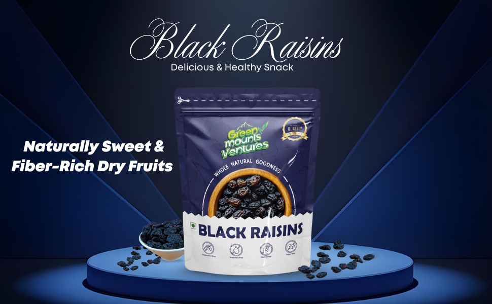 Premium Black Raisins – Naturally Sweet & Nutritious