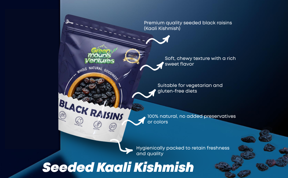 Premium Black Raisins – Naturally Sweet & Nutritious