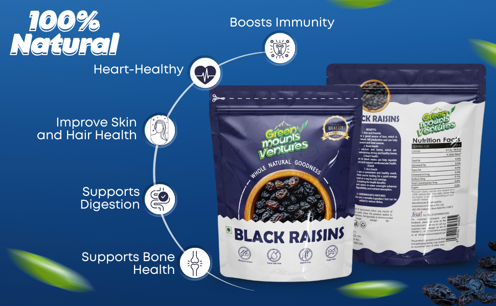 Premium Black Raisins – Naturally Sweet & Nutritious
