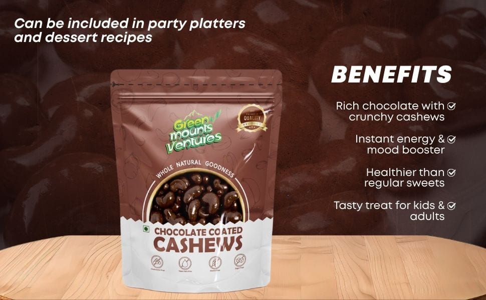 Premium Chocolate Coated Cashews – Crunchy & Decadent