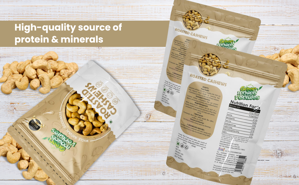 Premium Quality Roasted Cashews – Energy & Wellness Booster