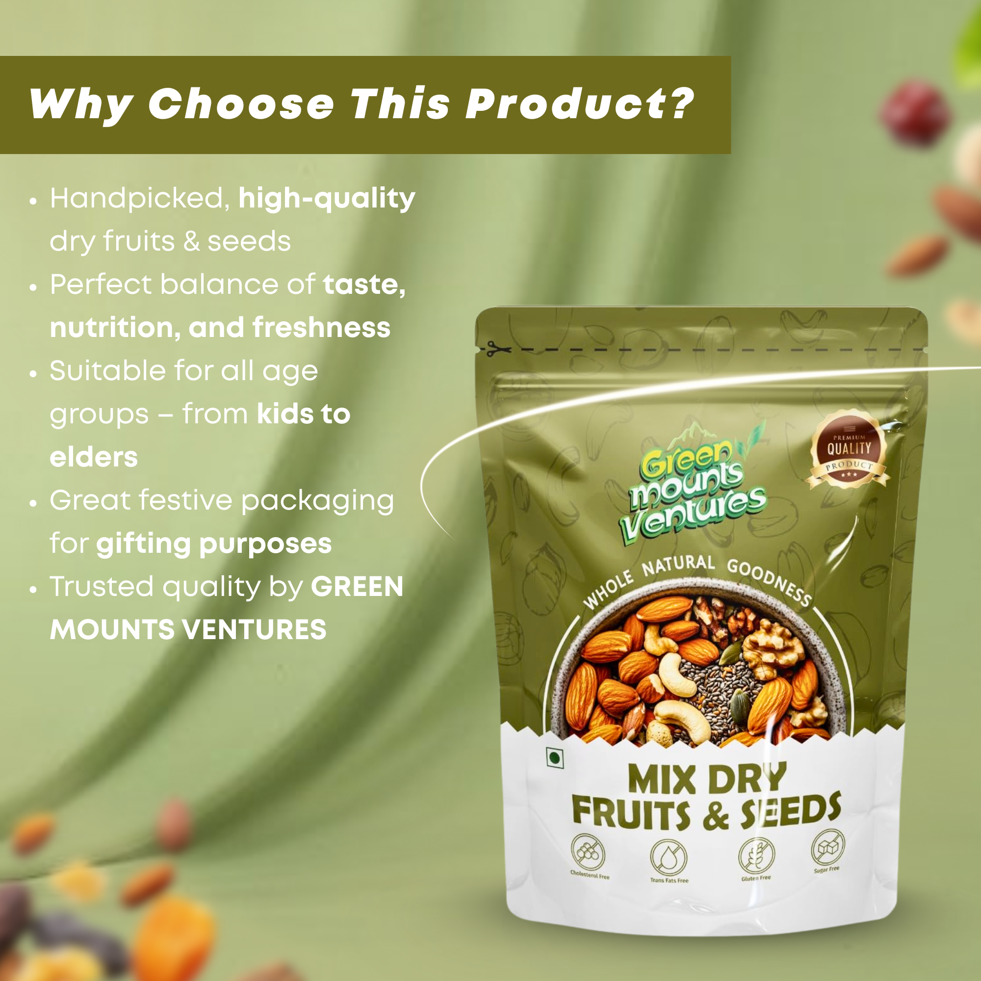 Premium Mix Dry Fruits & Seeds – Power-Packed Nutrition