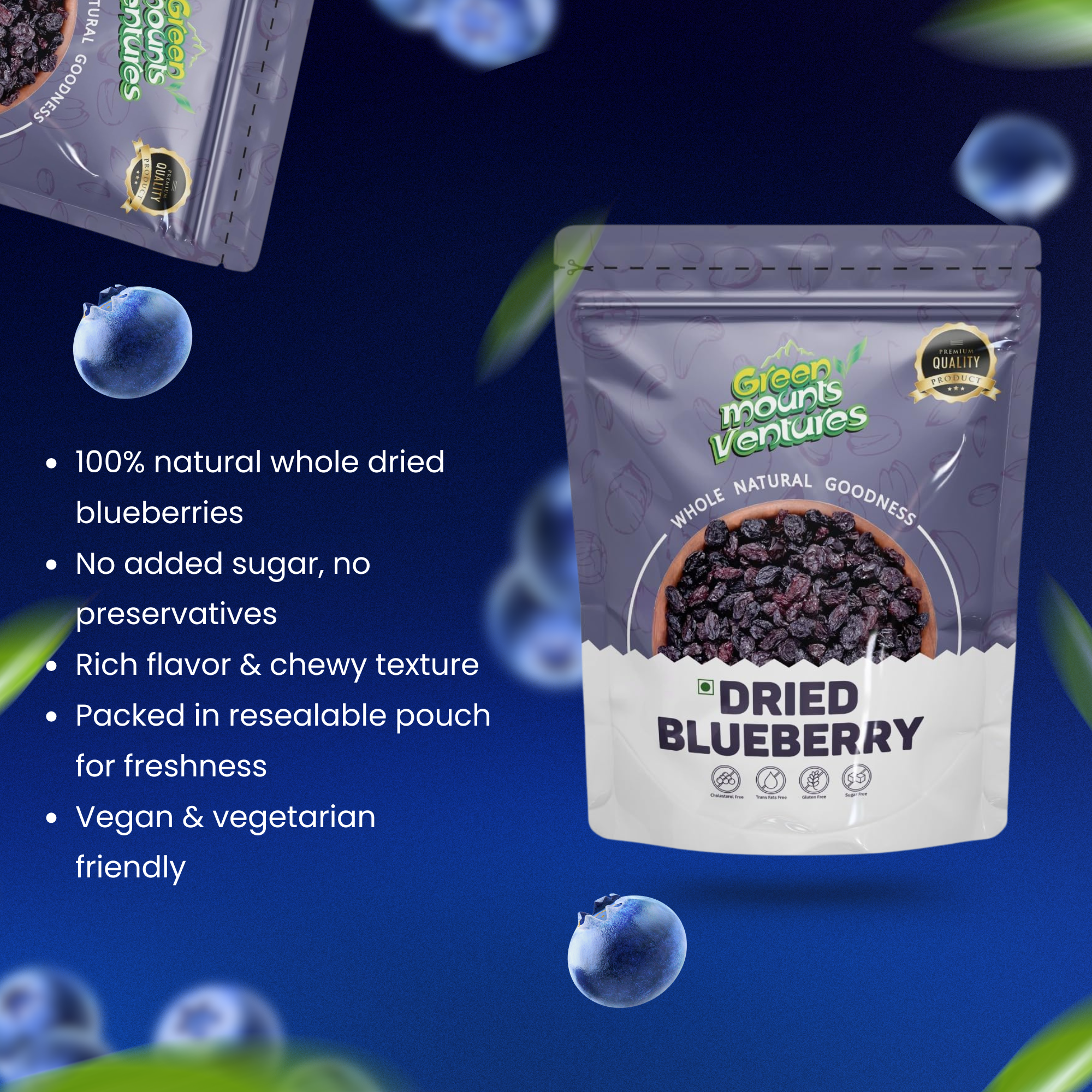 Organic Premium Blueberries – Healthy & Delicious Snack