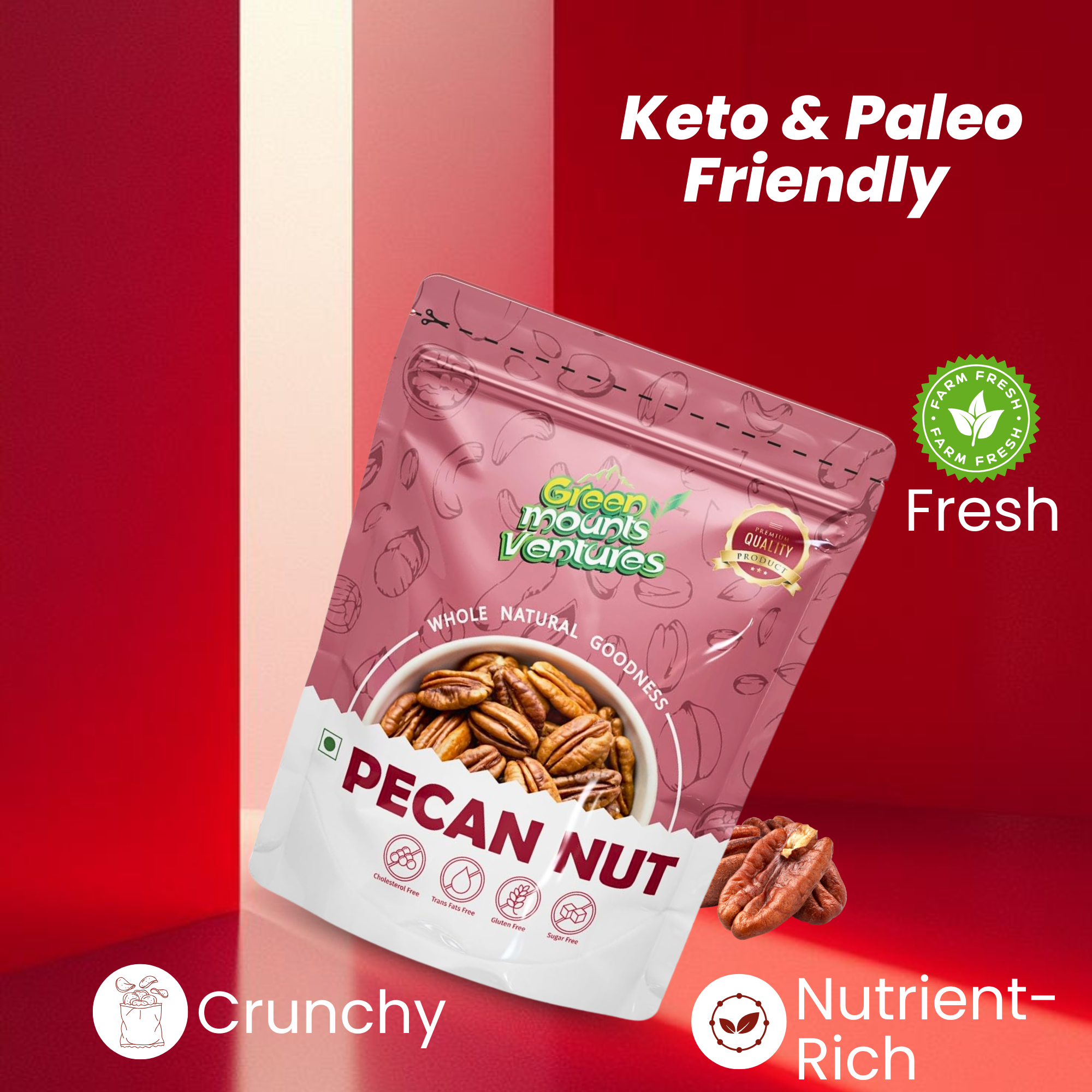 Premium Quality Pecan Nuts – Rich in Antioxidants & Good Fats