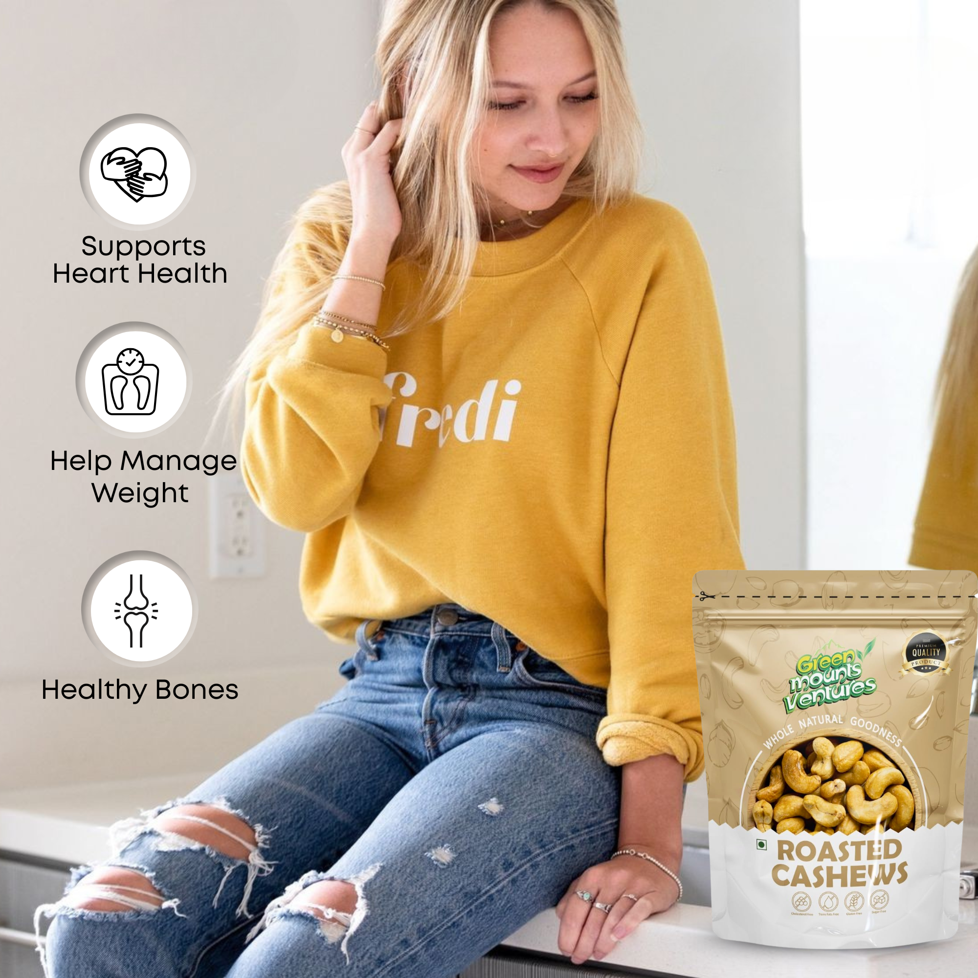 Premium Quality Roasted Cashews – Energy & Wellness Booster