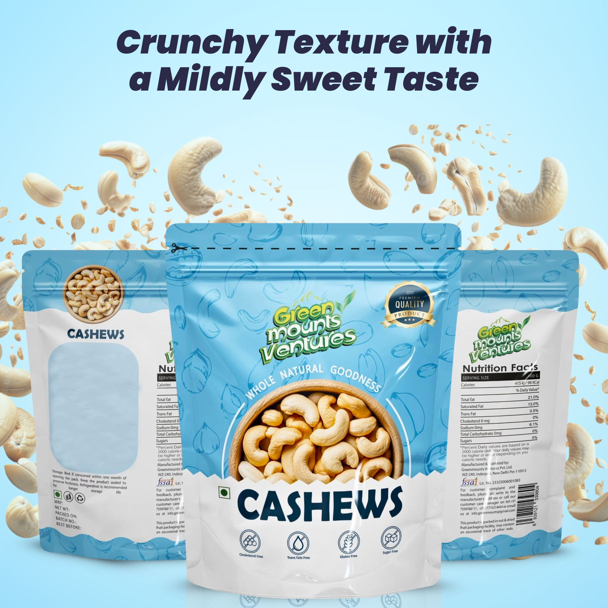 Premium Cashews – Crunchy & Nutritious