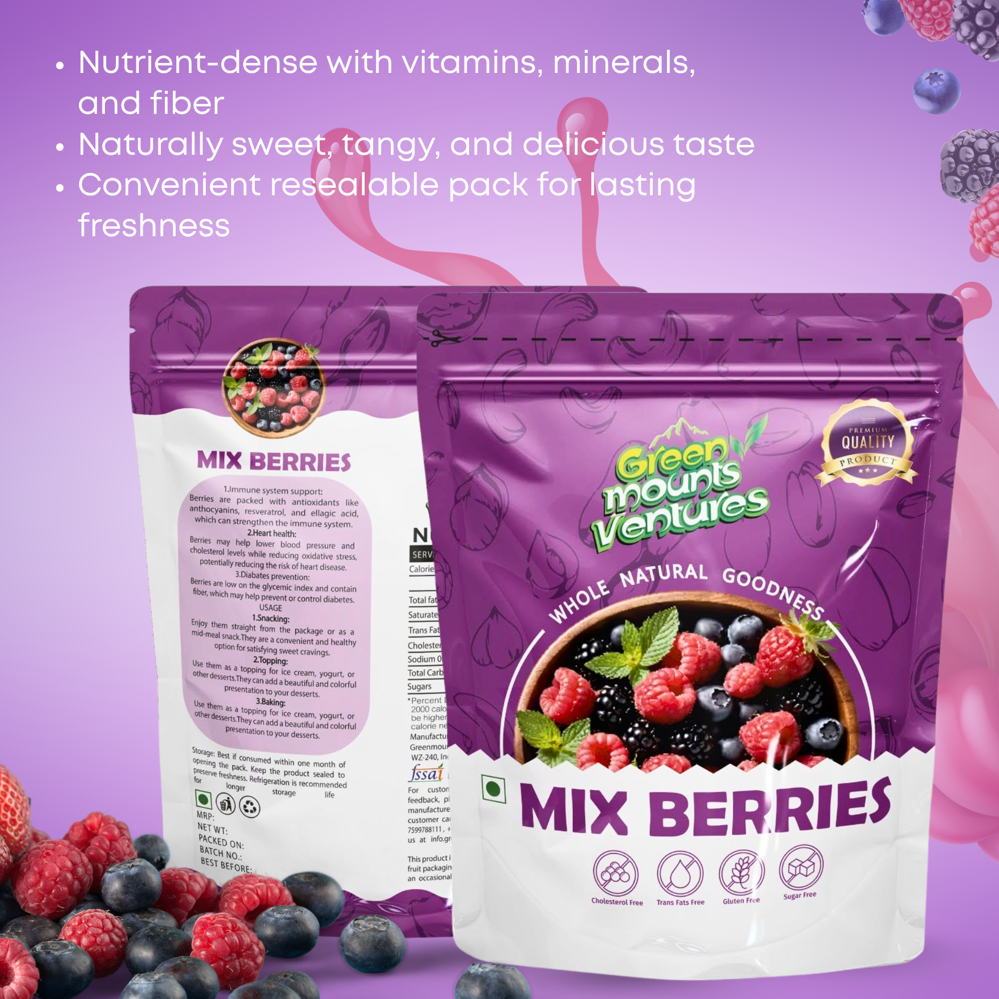 Premium Mix Berries – Naturally Sweet & Tangy Blend