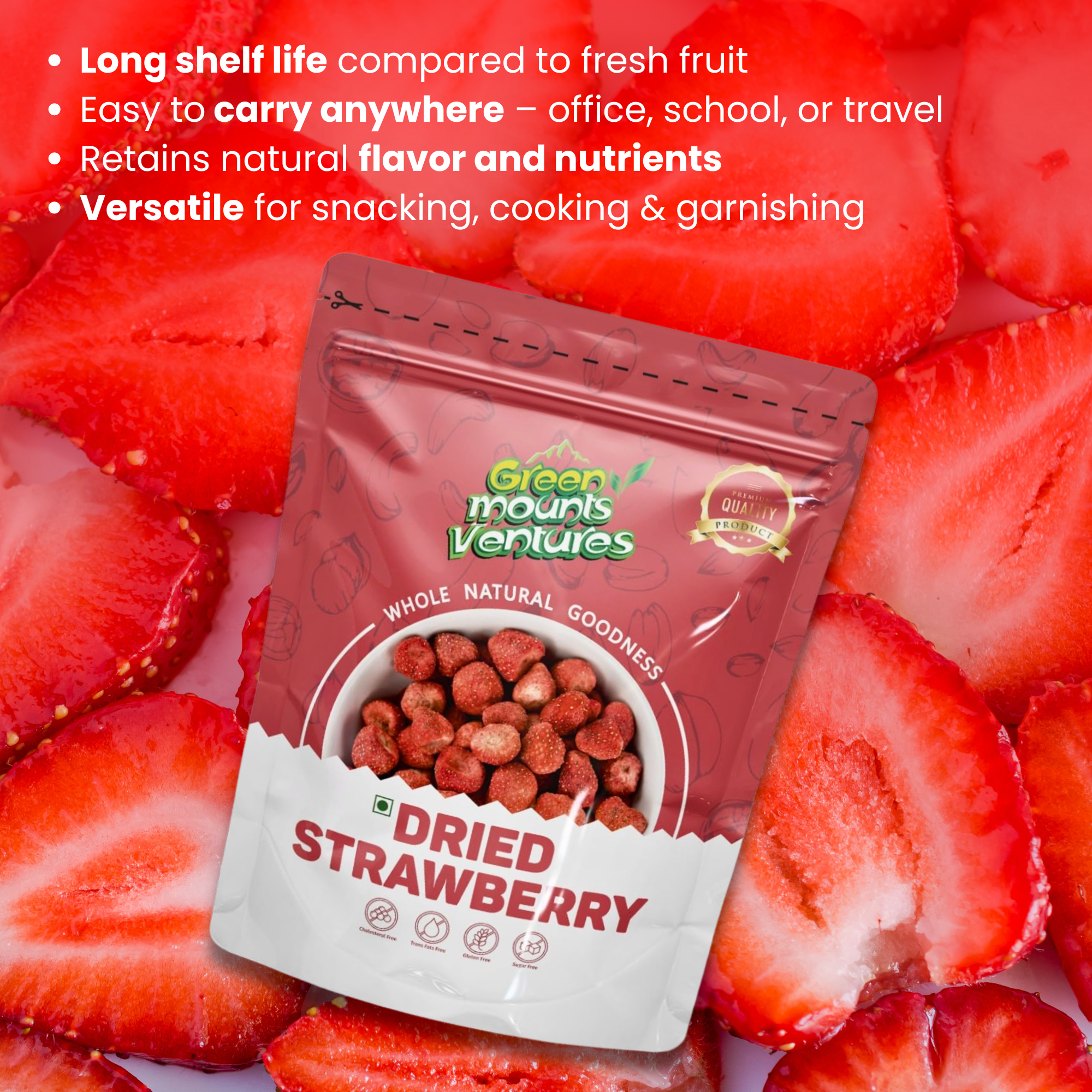 Premium Dried Strawberry – Naturally Sweet & Tangy