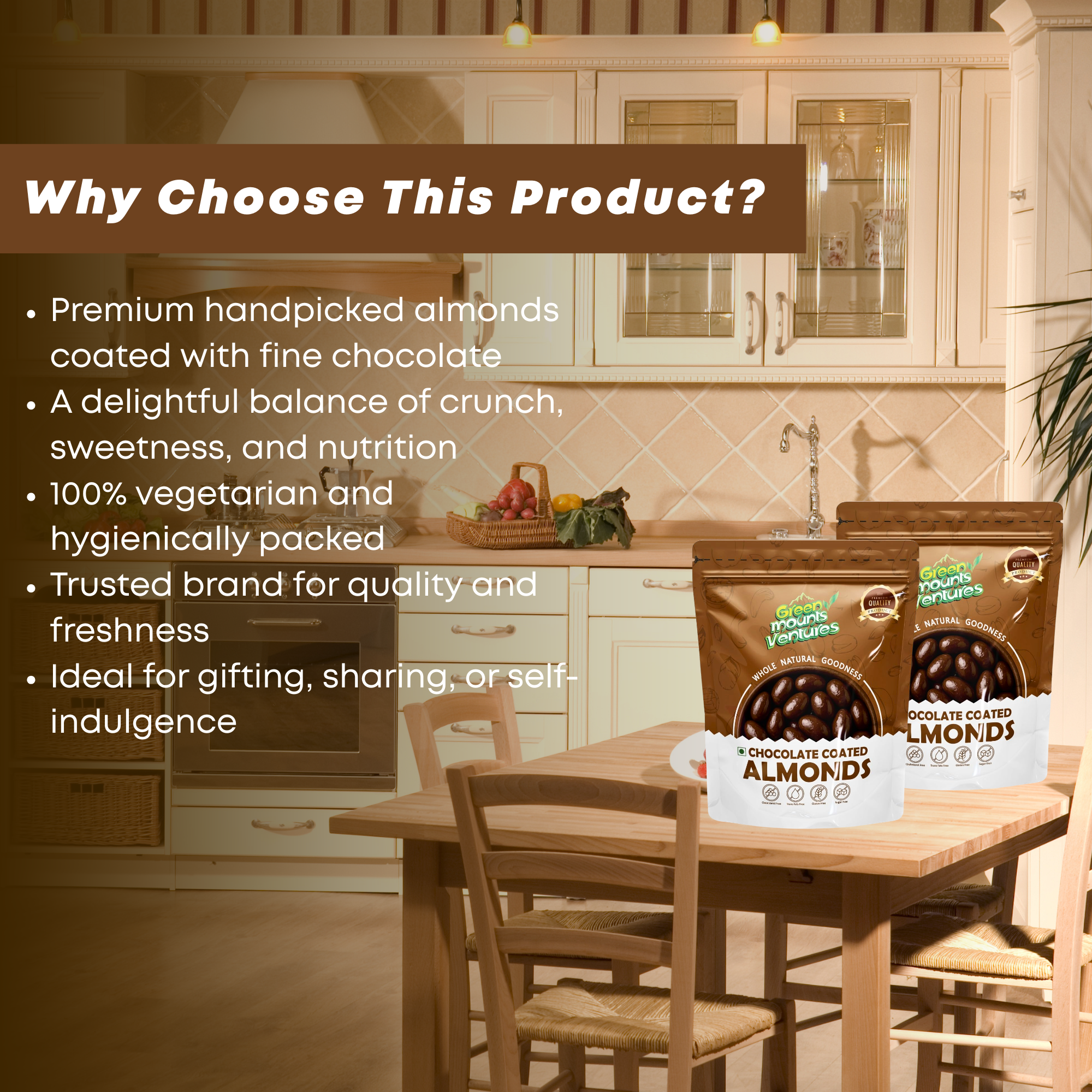 Premium Chocolate Coated Almonds – Crunchy & Decadent