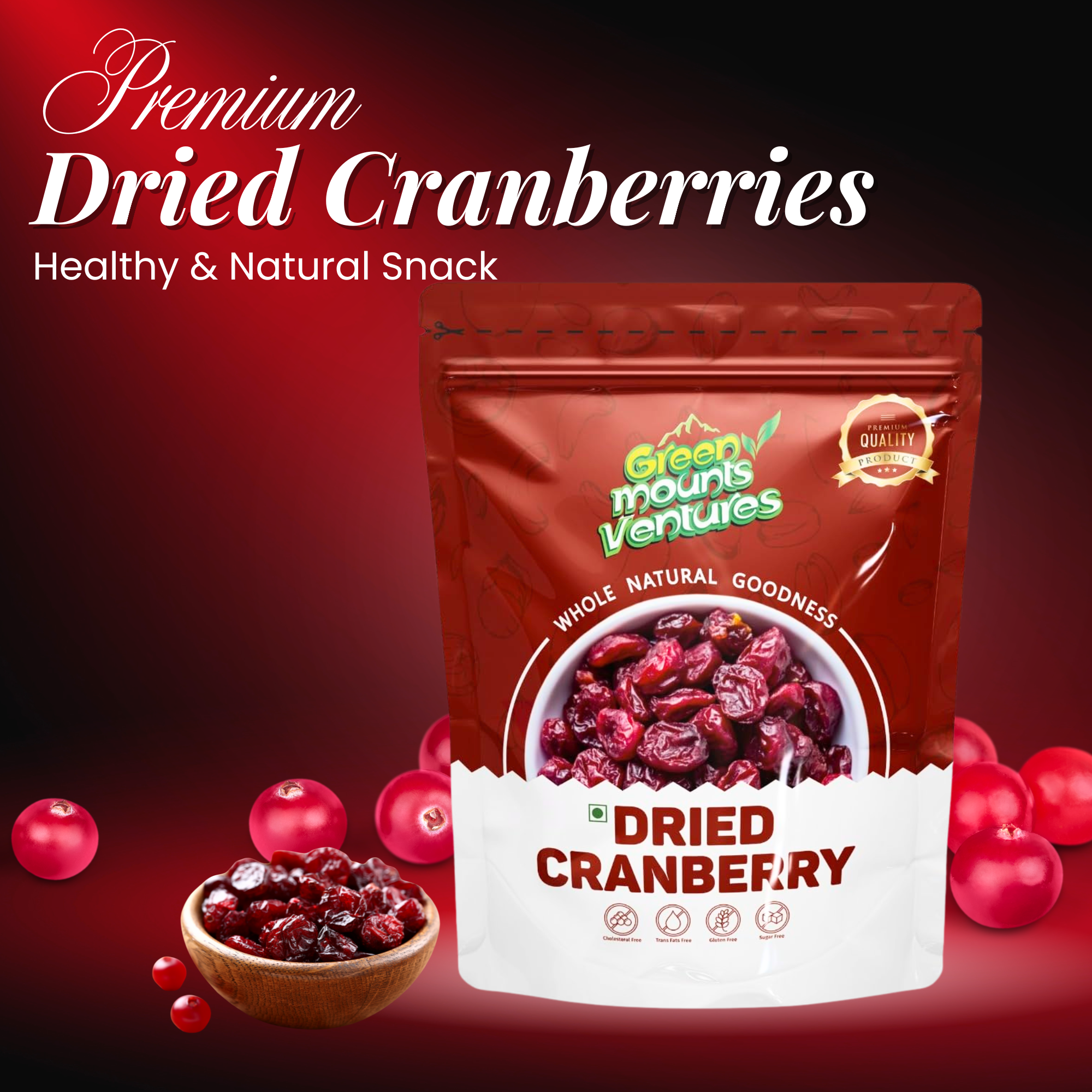 Premium Dried Cranberry – Naturally Sweet & Tart