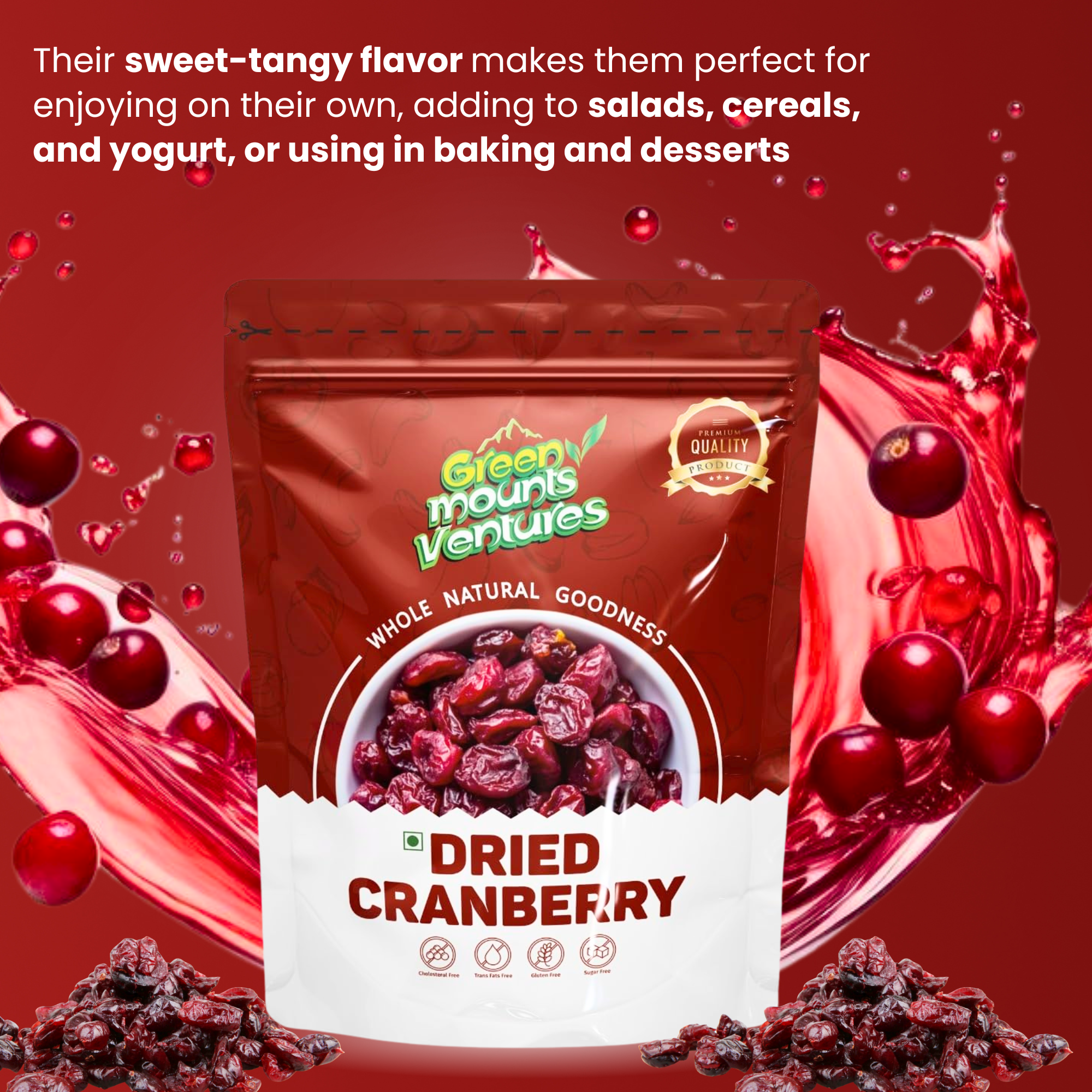 Premium Dried Cranberry – Naturally Sweet & Tart
