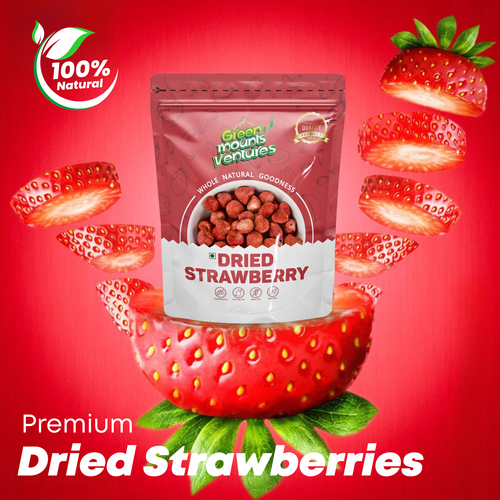 Premium Dried Strawberry – Naturally Sweet & Tangy