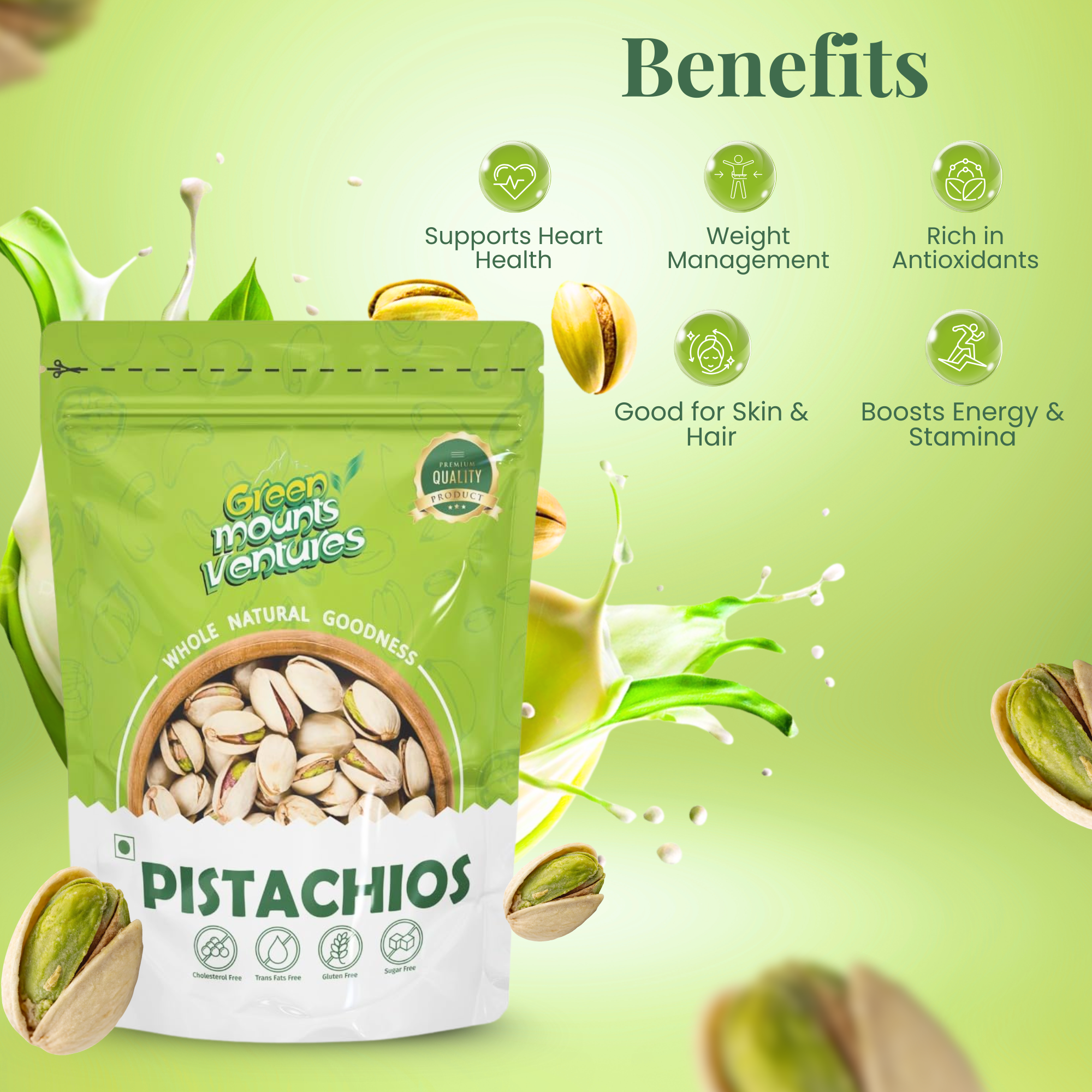Premium Pistachios – Crunchy & Naturally Nutritious
