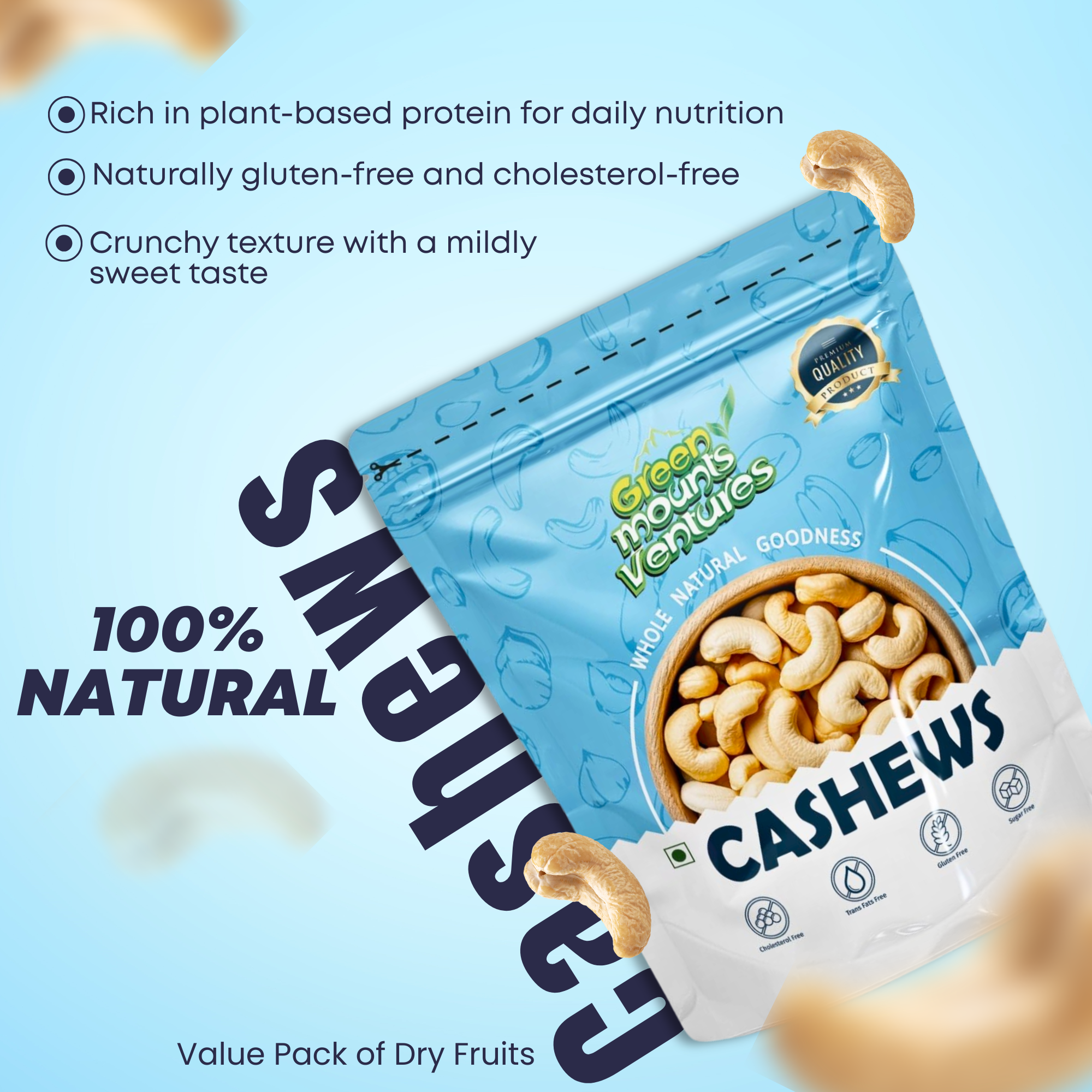 Premium Cashews – Crunchy & Nutritious