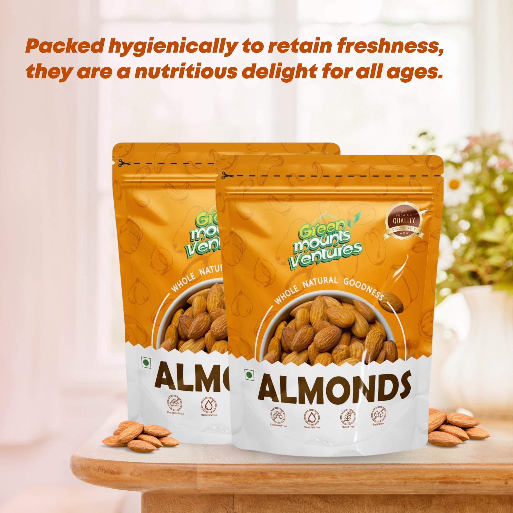 Organic Premium California Almonds – Protein & Fiber Rich