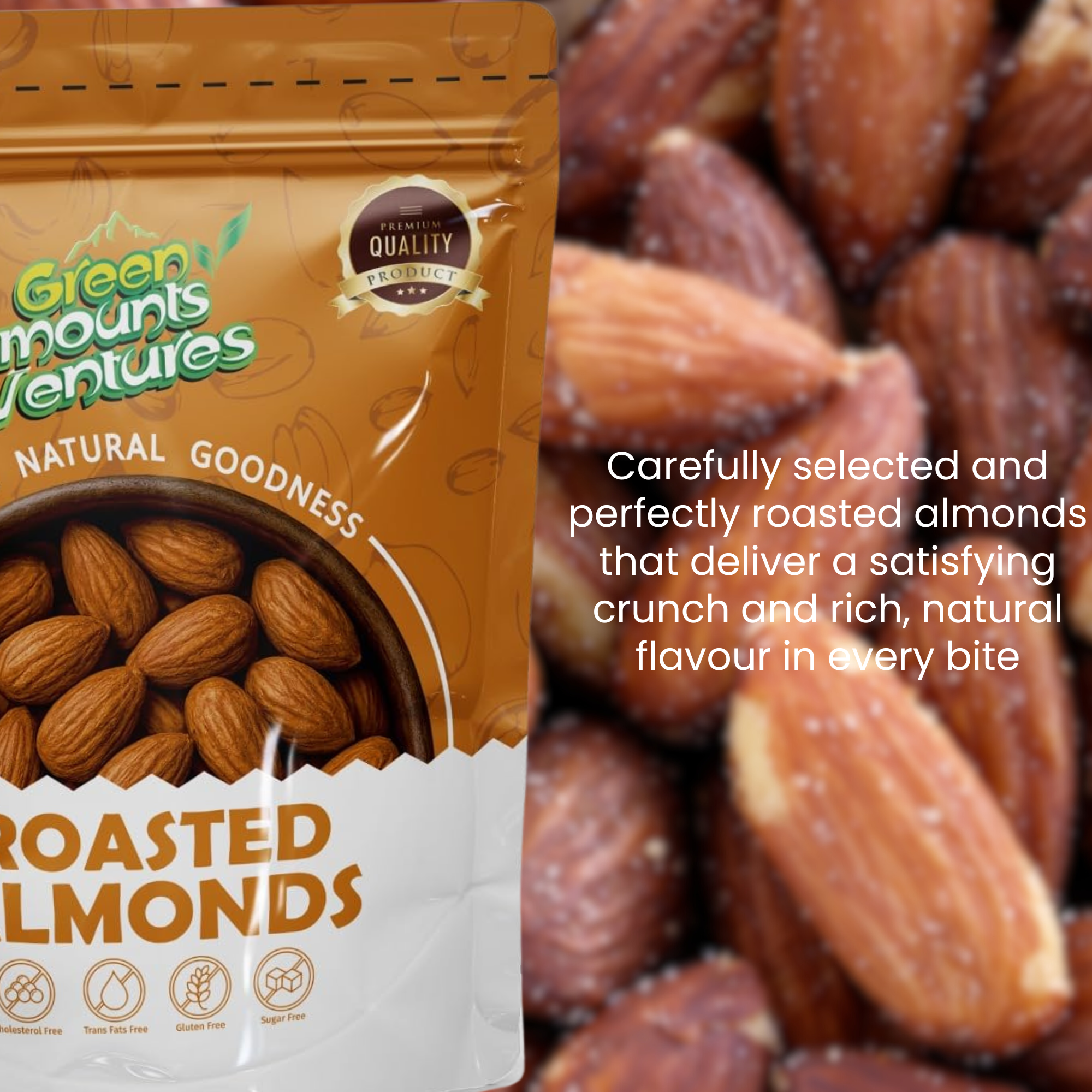 Premium Quality Roasted Almonds – Energy & Wellness Booster
