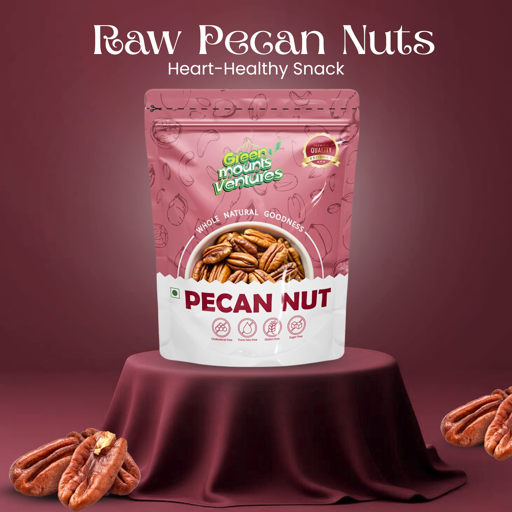 Premium Quality Pecan Nuts – Rich in Antioxidants & Good Fats