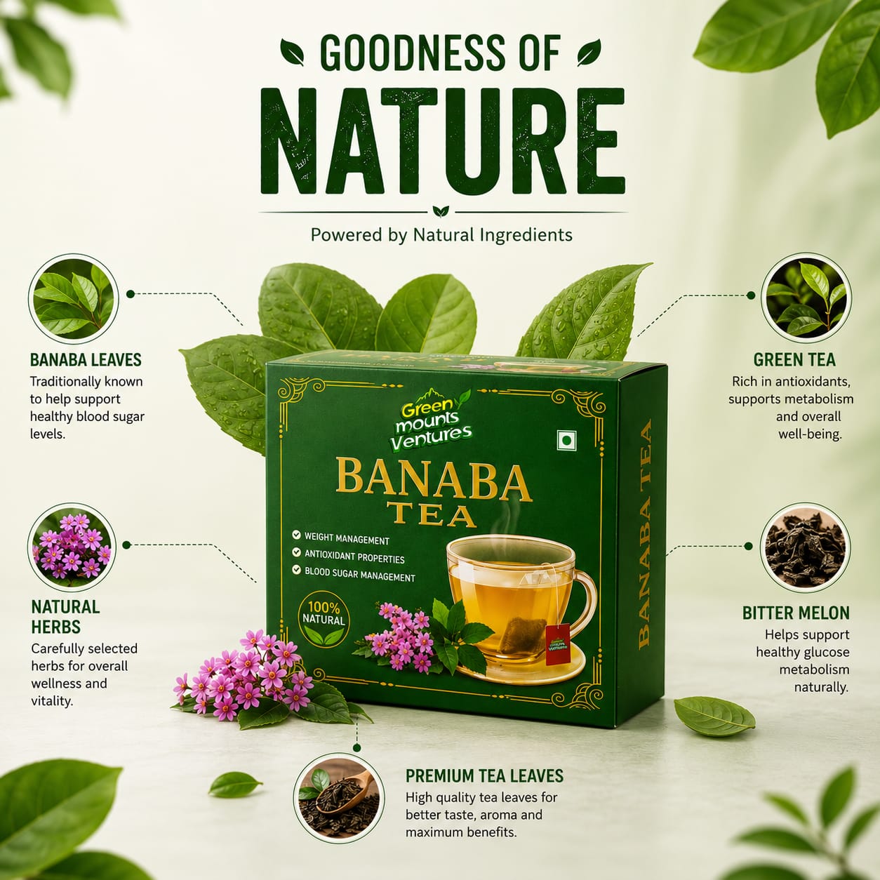 Premium Banaba Tea – 100% Natural Herbal Tea