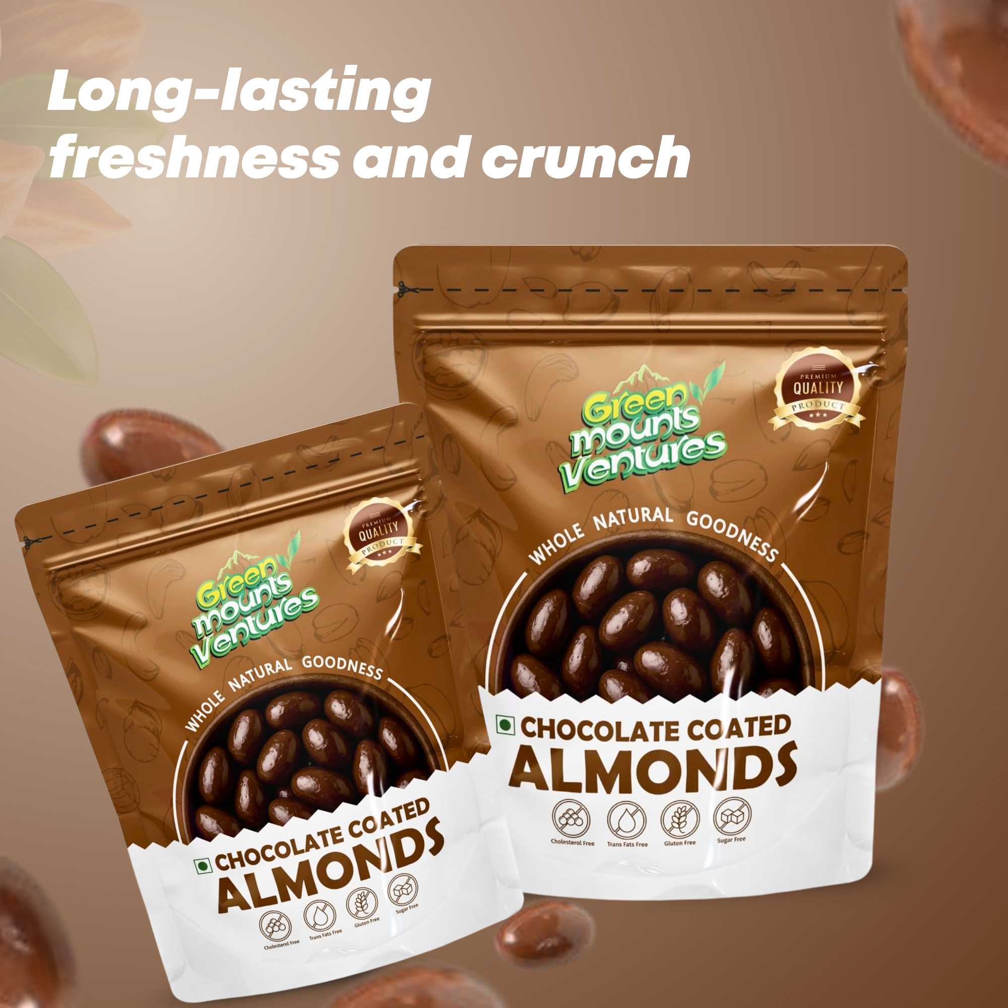 Premium Chocolate Coated Almonds – Crunchy & Decadent