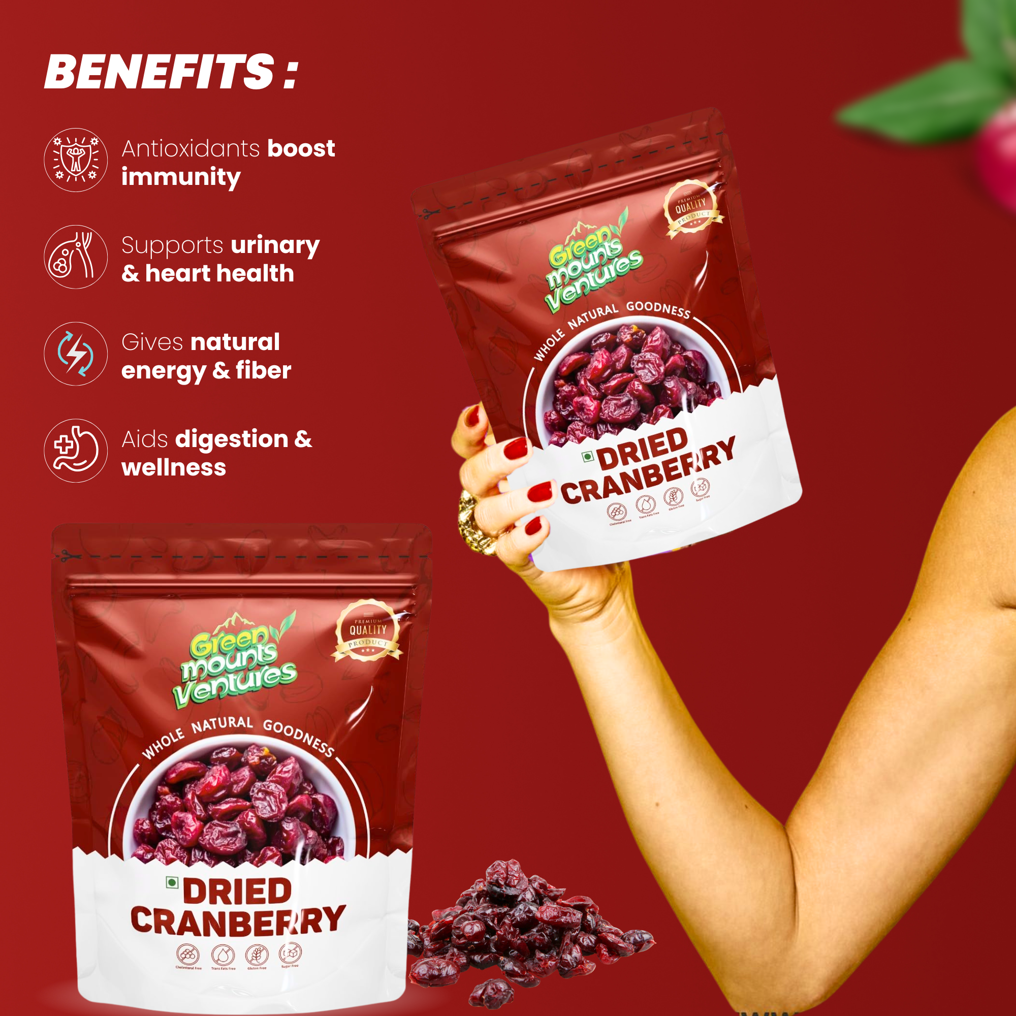 Premium Dried Cranberry – Naturally Sweet & Tart