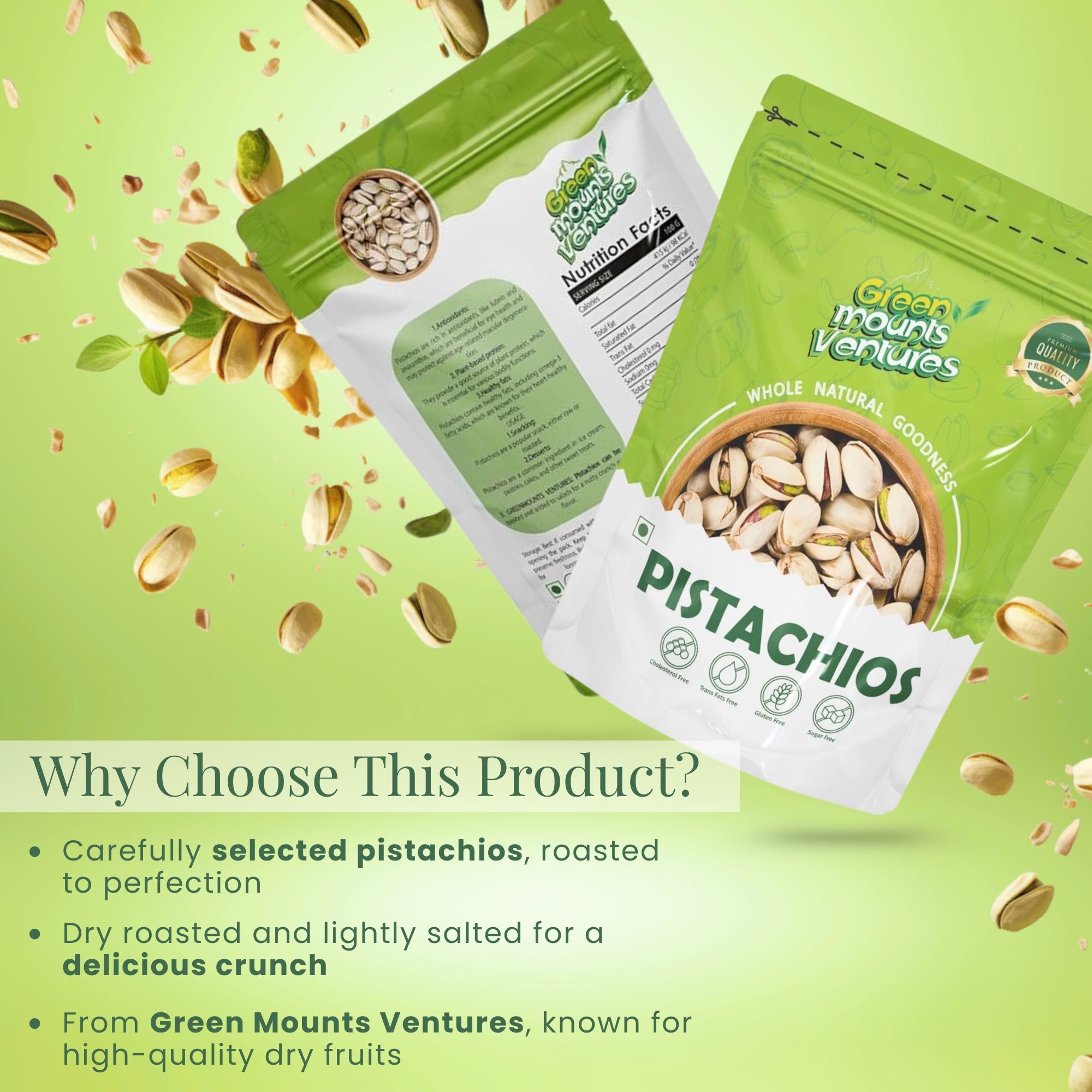 Premium Pistachios – Crunchy & Naturally Nutritious