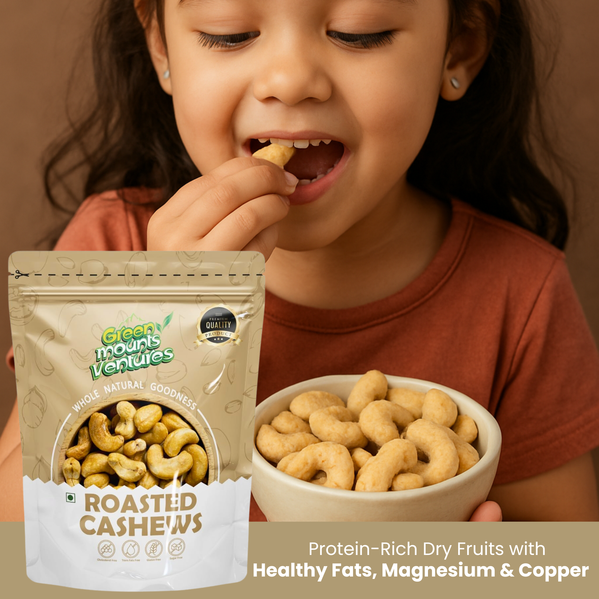 Premium Quality Roasted Cashews – Energy & Wellness Booster