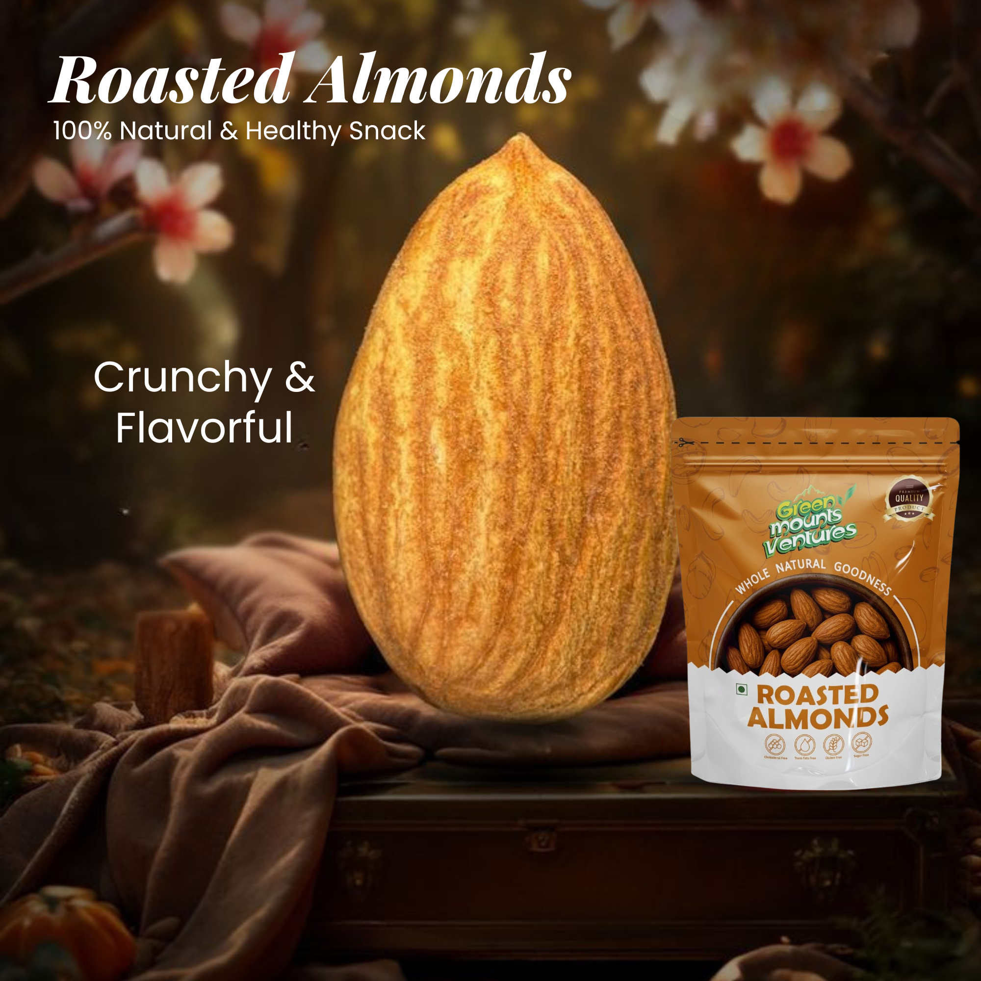 Premium Quality Roasted Almonds – Energy & Wellness Booster
