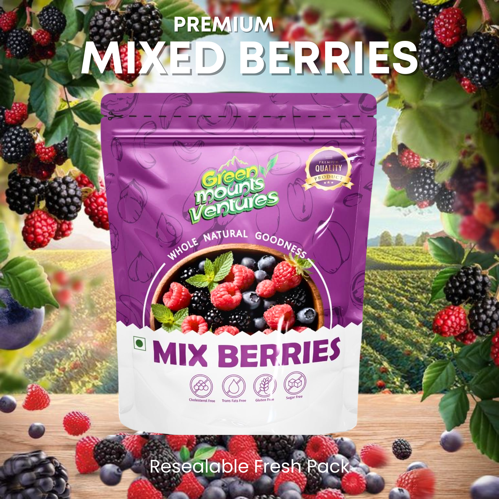 Premium Mix Berries – Naturally Sweet & Tangy Blend