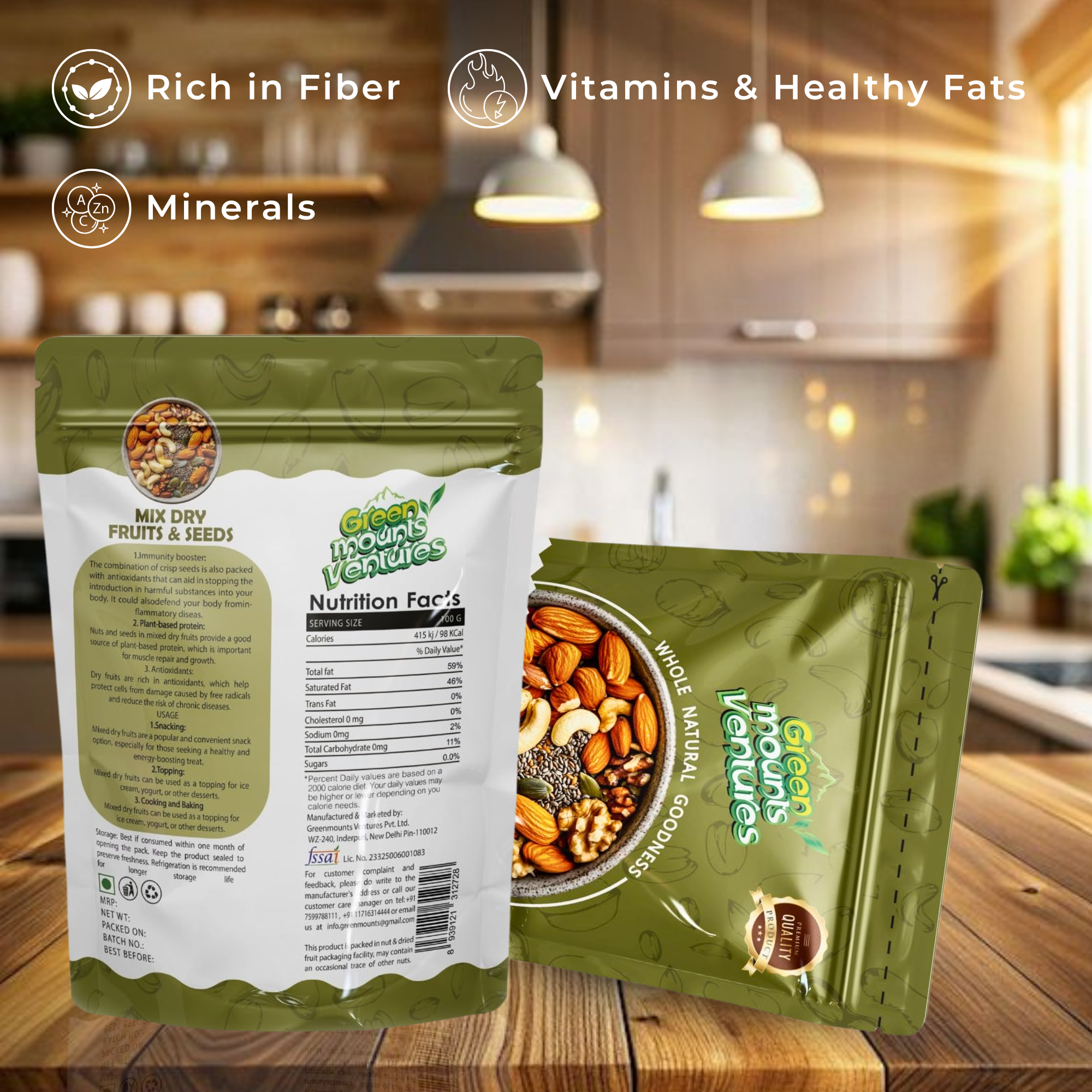 Premium Mix Dry Fruits & Seeds – Power-Packed Nutrition