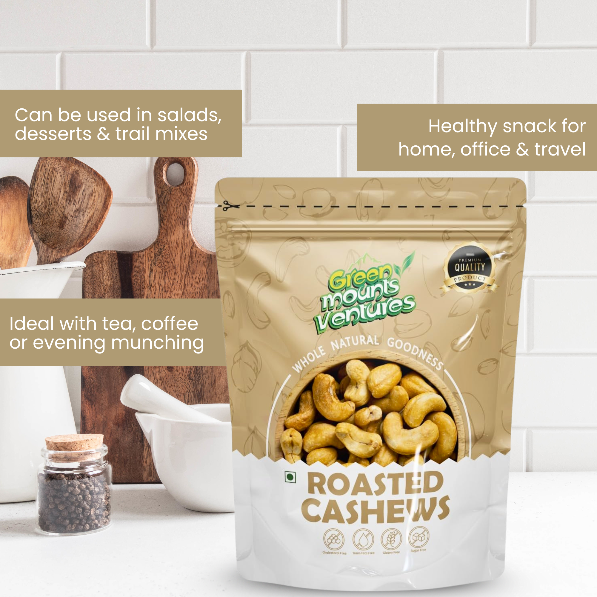 Premium Quality Roasted Cashews – Energy & Wellness Booster