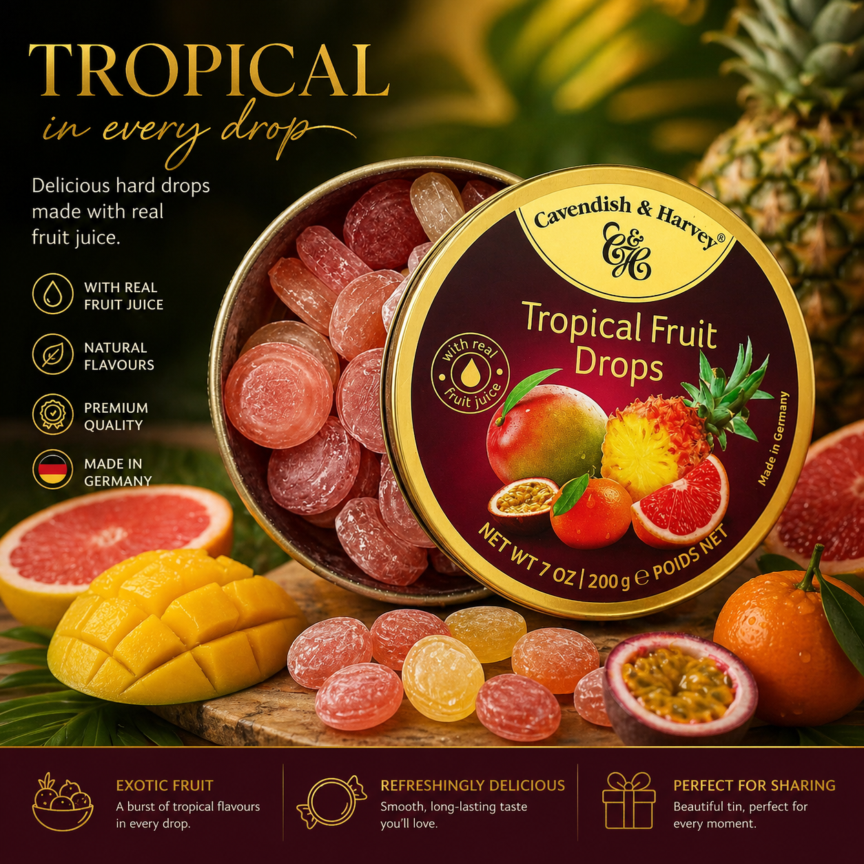 Tropical Fruits Drops